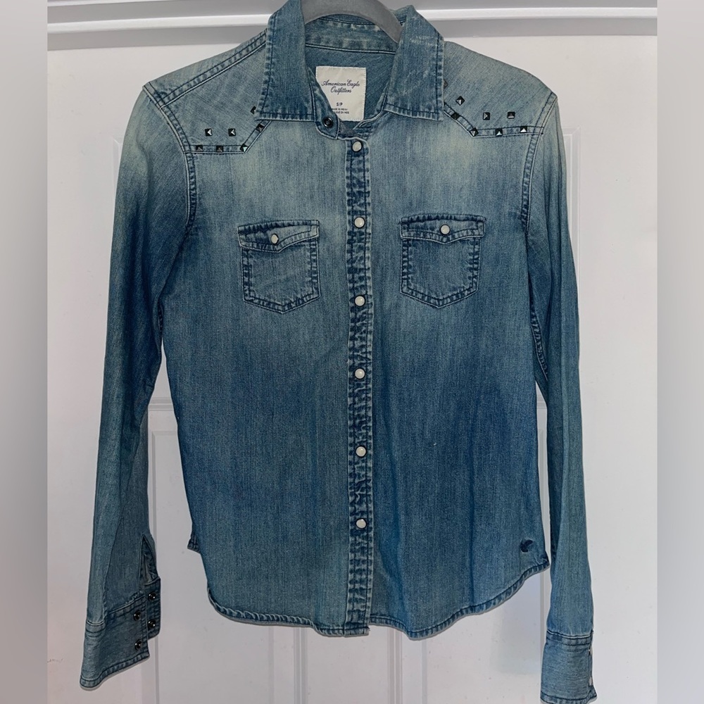American Eagle Outfitters button-down top with gems